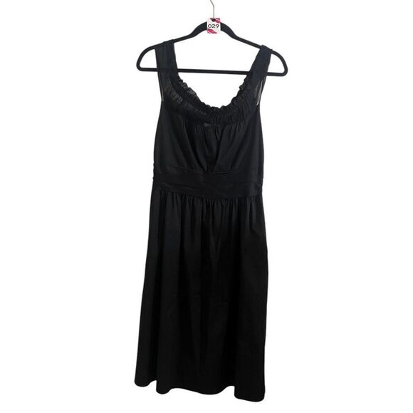 WHBM Elegant Cocktail Midi Dress Chic Black Sleeveless - Picture 1 of 2